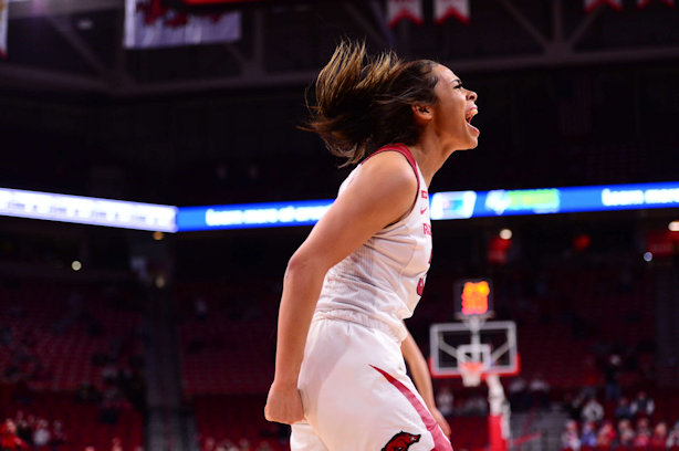 Chelsea Dungee’s (Cherokee) Season-High 37 Points Leads No. 19 Arkansas past No. 3 UCONN
