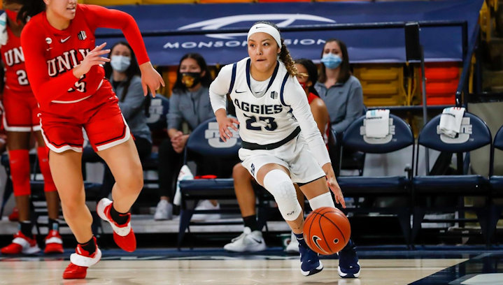 Shyla Latone (Zuni) Leads Utah State with 12 Points but Aggies Fall to UNLV, 89-59