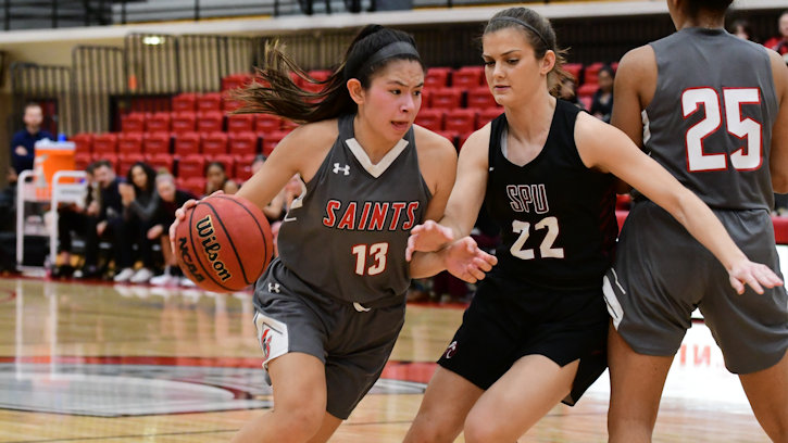 Janealle Sutterlict (Yakama) Add 11 Points for the SMU Saints in 72-66 Win over Seattle Pacific