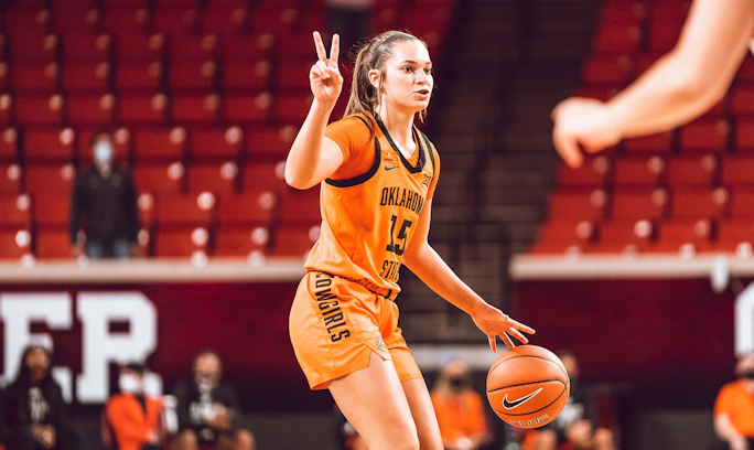 Lexy Keys (Cherokee) Scores 14 Points with 8 assists as Cowgirls fall to Iowa State, 90-80