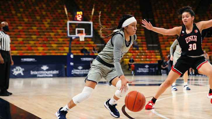 Utah State sophomore guard Shyla Latone (Zuni) scores in double figures for the third consecutive game