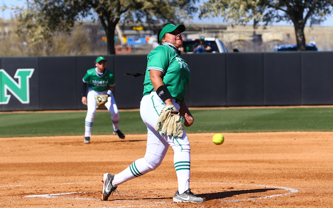 North Texas Freshman LHP Janie Worthington (Kiowa/Caddo) has complete -game shut out with 17 Strikeouts