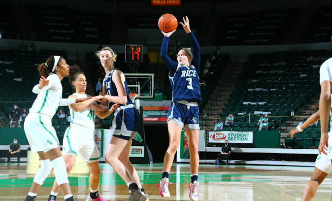 Katelyn Crosthwait (Navajo) added 10 points as Rice Defeat North Texas to Win C-USA West Division