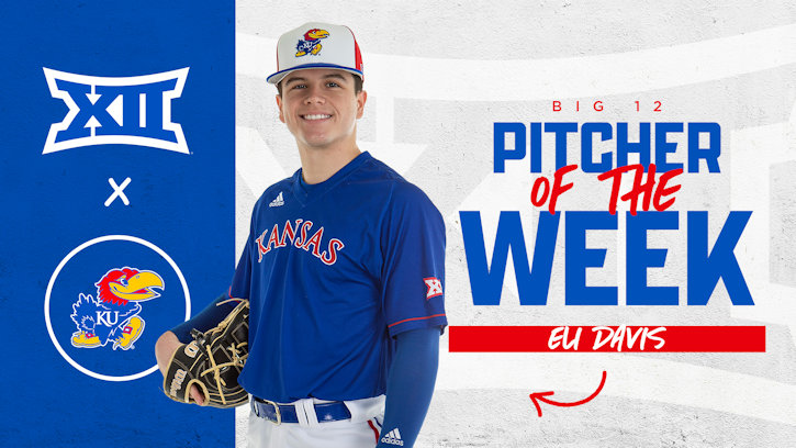 Kansas baseball’s Eli Davis (Seminole) named Big 12 Conference Pitcher of the Week