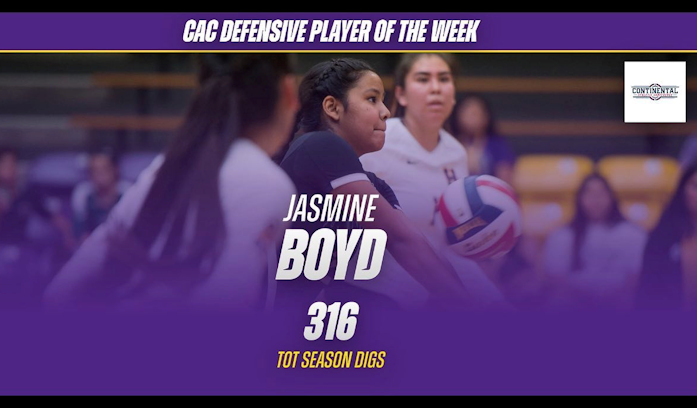 Haskell Indian Nations University’s Jasmine Boyd (Ohkay Owingeh Pueblo) Earns Final CAC Conference Defender of the Week