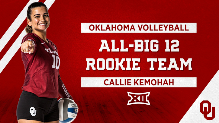 Oklahoma Libero Callie Kemohah (Osage Nation) Named to Big 12 Conference All-Rookie Team