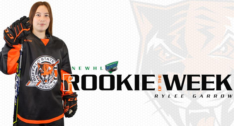 Buffalo State’s Rylee Garrow (Mohawk) was named the Northeast Women’s Hockey League Rookie of the Week