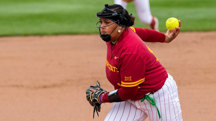 Karlie Charles (Chickasaw) entered the circle in the 2nd for Iowa State and proceeded to toss 5 scoreless innings to earn the win