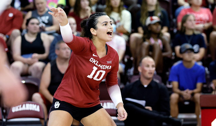 Callie Kemohah (Osage) added 14 digs and eight assists as Sooners outlast FIU