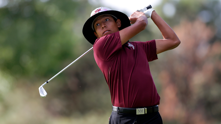 New Mexico State’s Aidan Thomas (Laguna Pueblo) Finishes in 4th at the Gene Miranda Falcon Golf Invitational