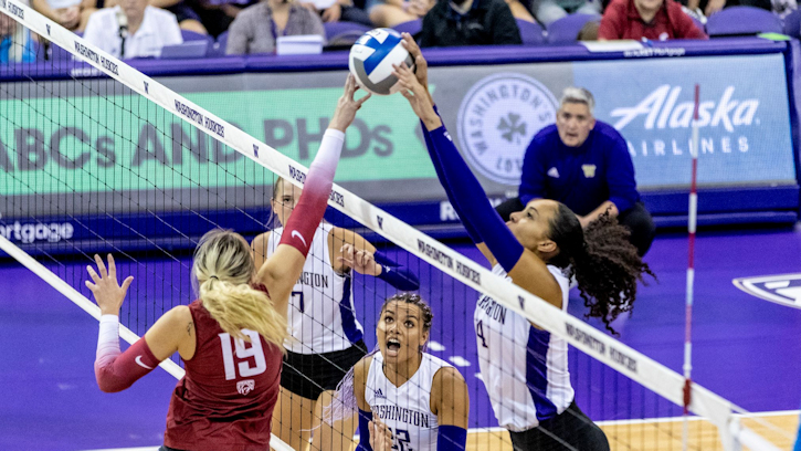 Emoni Bush (Wei Wai Kum First Nation) Added 12 Kills for Washington who Fall to Stanford in Pac-12 play
