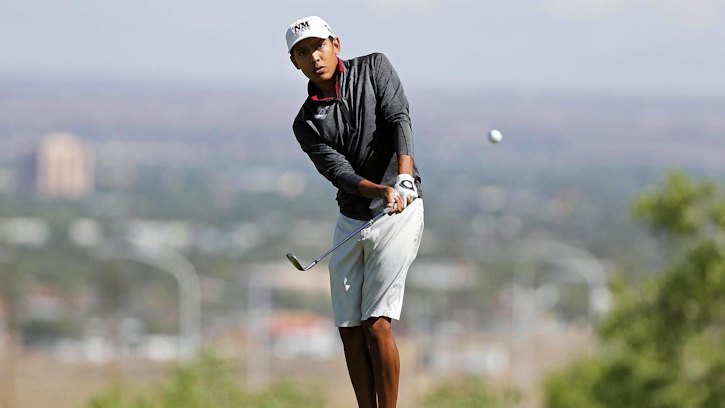 Aidan Thomas (Laguna Pueblo) posted the best individual finish for the NMSU Aggies, tying for 35th