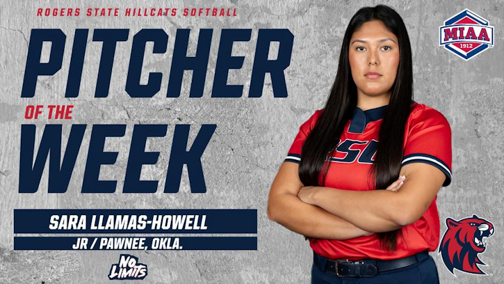 Sara Llamas-Howell (Pawnee) Earns Third MIAA Pitcher of the Week Honor