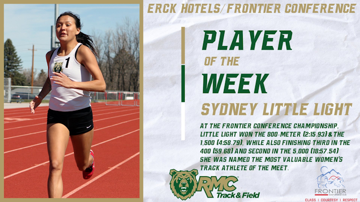 Sydney Little Light (Crow) Named the Frontier Conference Women’s Track Athlete of the Week