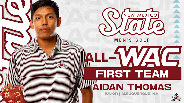 For the third straight year, Aidan Thomas (Laguna Pueblo) has been named to the All-WAC Golf First Team
