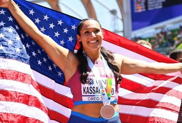 Janee Kassanaovoid (Comanche) named a recipient of the USATF Foundation’s Operation Hammer Sweep Grant