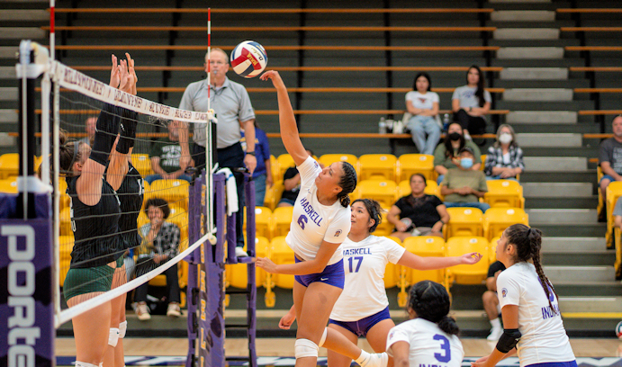 Haskell Indian Nations University Women’s Volleyball Picks up Win Over Southwestern College over the Weekend