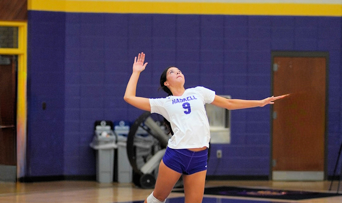 Haskell Indian Nations University freshman Tressa Jim Named CAC Conference Attacker of the Week