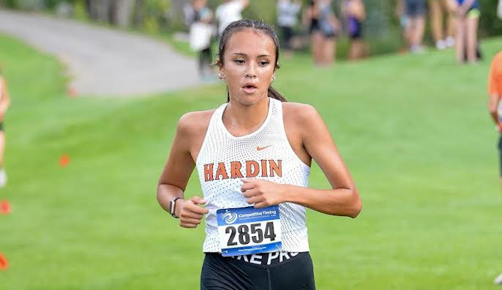 Dierra TakesEnemy (Crow) helped lead the 2023 Hardin HS Bulldogs to back-to-back state cross country championships