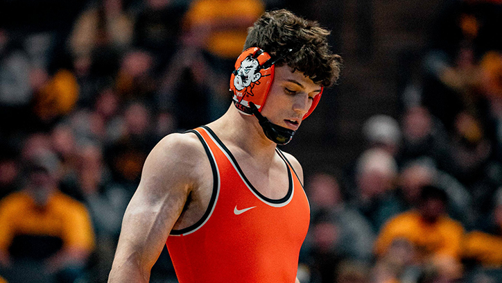 Tagen Jamison (Choctaw) Wins his Top Ten Matchup in OSU Win at West Virginia
