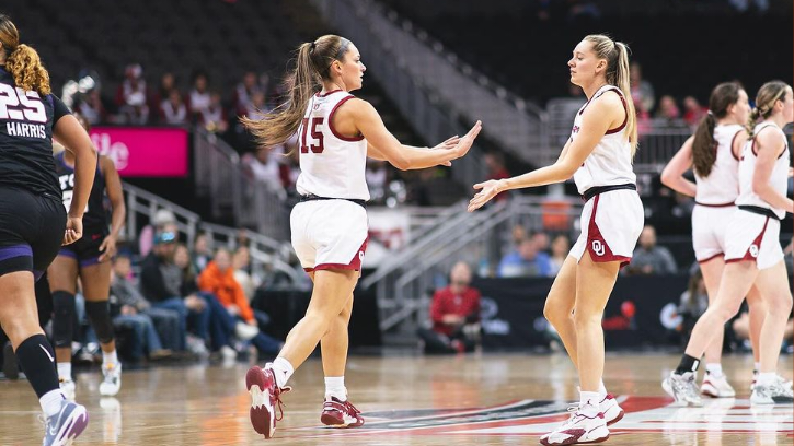 Lexy Keys (Cherokee) added 11 points for the Sooners who advance to Semifinals of Big 12 Tournament after Win over TCU
