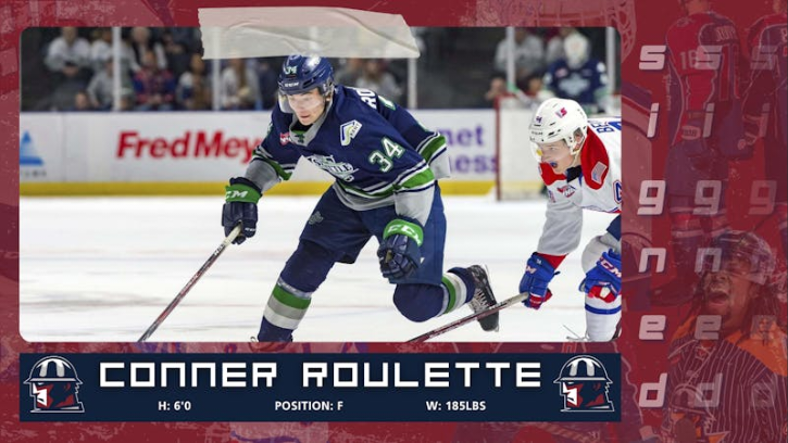 The Tulsa Oilers announce the signing of Rookie Forward Conner Roulette (Ojibwe/Cree)