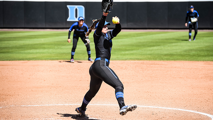 Senior pitcher Lillie Walker (Chickasaw) tallies her eighth win of the season; Duke moves into No. 1 Ranking