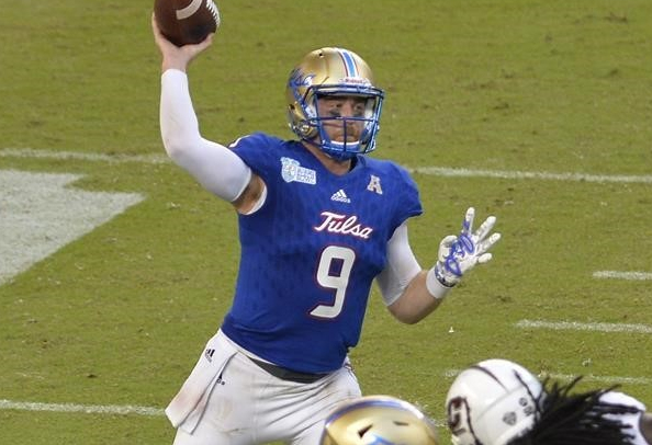 Dane Evans (Wichita Tribe) throws for 5 TDs, Tulsa tops Central Michigan 55-10 in Miami Beach Bowl