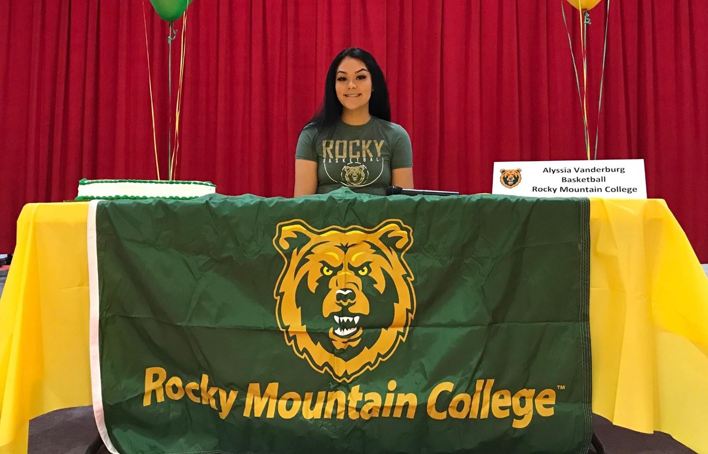 Alyssia Vanderburg (Oglala Lakota) signs with Rocky’s women’s basketball program