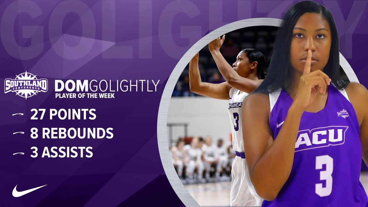 Dominique Golightly (Kiowa) earns second Player of the Week honor for Southland Conference