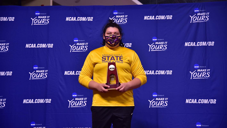 Katie Taylor (Ojibwe) Wins NCAA D2 National Championship in Weight Throw for Minnesota State Mankato