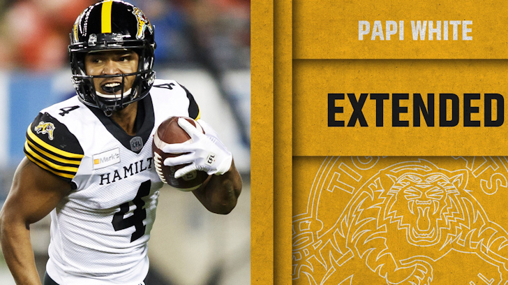 Hamilton Tiger-Cats Sign WR/RET Papi White (Seminole/Chickasaw) to Extension
