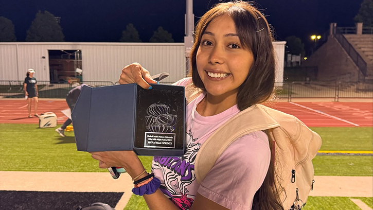 Sandra St. Claire (Eastern Shoshone) had a strong Freshman year at Haskell Indian Nations University