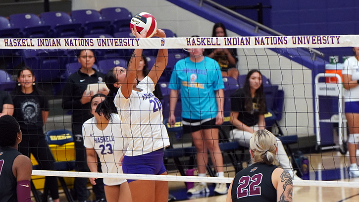 Haskell Indian Nations Universitys’ Jaspen Ellenwood (Nez Perce) Named CAC Setter of the Week