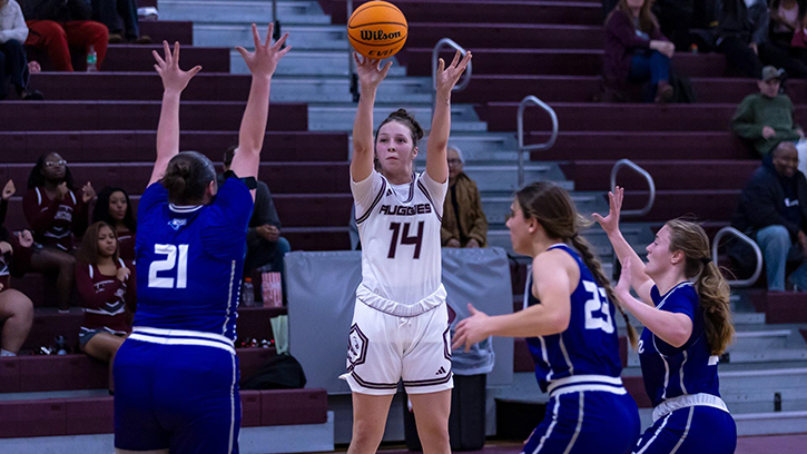 Amira LaDuke (Ojibwe) led the way for the Auggies with 15 points in Win over Crown College