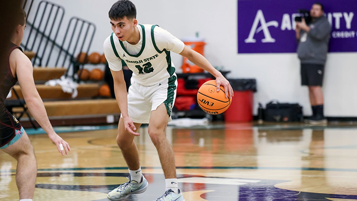 Dominic Fairbanks (Ojibwe) posts 18 to lead Bemidji State to 68-point win over Oak Hills Christian