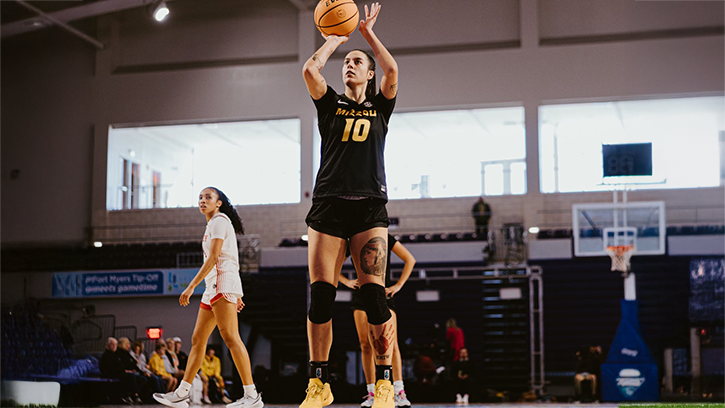 Jordana Reisma (Winnebago) added 13 points and seven boards as Missouri Tops Bradley in the Ft. Myers Tip-Off