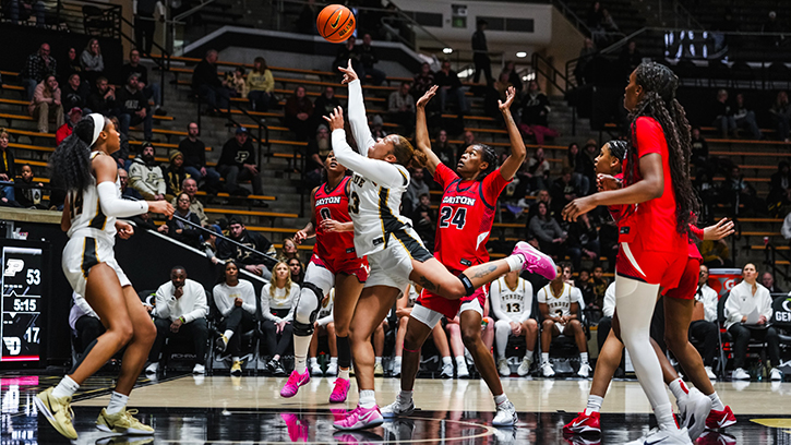 Kiki Smith (Comanche) poured in 16 points and added two rebounds as Purdue moves past Dayton