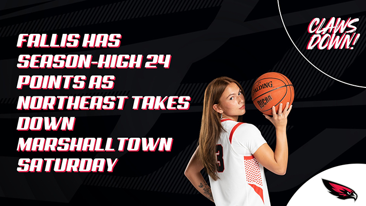 Vilique Fallis (Oglala Lakota) has season-high 24 points as Northeast takes down Marshalltown