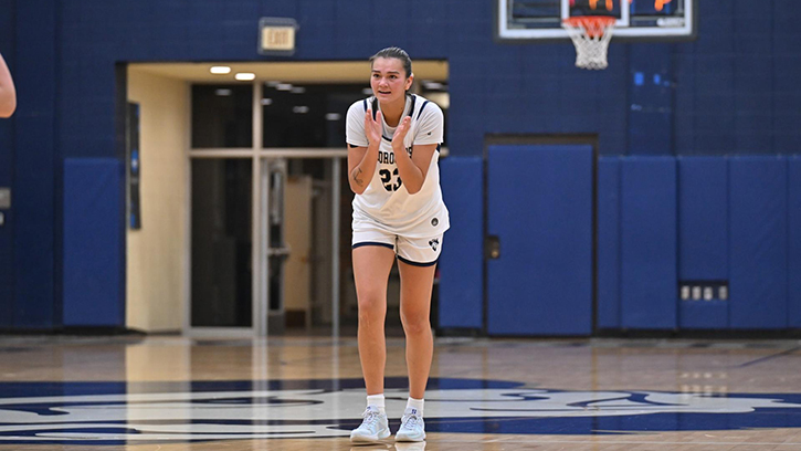 Morning Grace Spotted Bear (MHA) picked up a double-double of 13 points and 11 rebounds for SD Mines