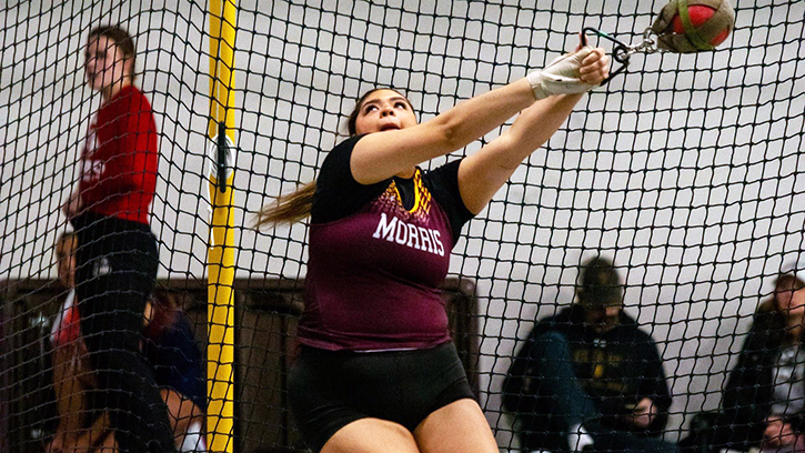 Amaya Willis (Cheyenne River Sioux) Wins Weight Throw at Ole Opener for Minnesota-Morris T&F