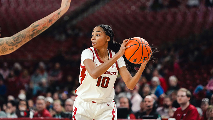 Cherokee Nation citizen Taleyah Jones scored 24 points for Arkansas who fell to No. 12 ranked Vanderbilt