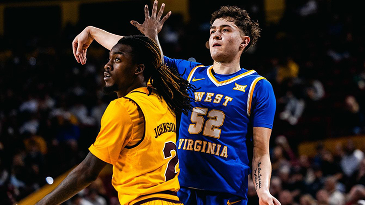Treysen Eaglestaff (Cheyenne River Sioux) finished with 23 points to help West Virginia beat Arizona State 75-63