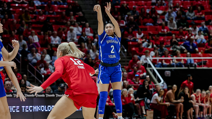 Sydney Benally (Navajo) added 13 Points for BYU who complete regular season sweep of Utah in 86-74 Win