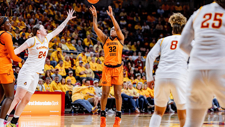 Stailee Heard (Seminole/Mvskoke/Seneca) Scored 22 points as OSU Cowgirls Blow Past Iowa State, 88-77