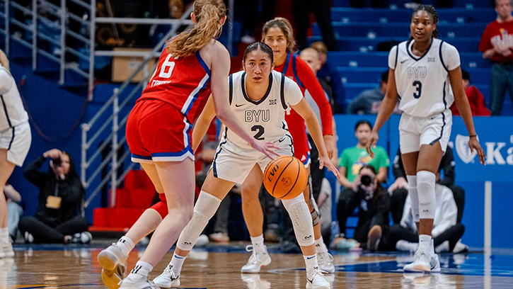 Sydney Benally (Navajo) added 11 points for BYU as Cougars fall on the road to the Kansas Jayhawks