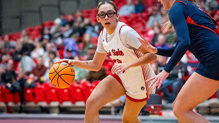 Tiyahna Trottier (Chippewa) tacked on 16 points for Minot State whose late rally falls short to Duluth