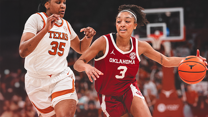 Zya Vann (Cherokee) Add 15 Points for Oklahoma who fall to Texas in Red River Rivalry