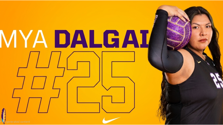 Haskell Indian Nations University junior Mya Dalgai (Navajo) named CAC Attacker of the Week