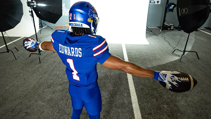 Kansas running back Dylan Edwards (Seminole/Mvskoke) named preseason candidate for the Doak Walker Award